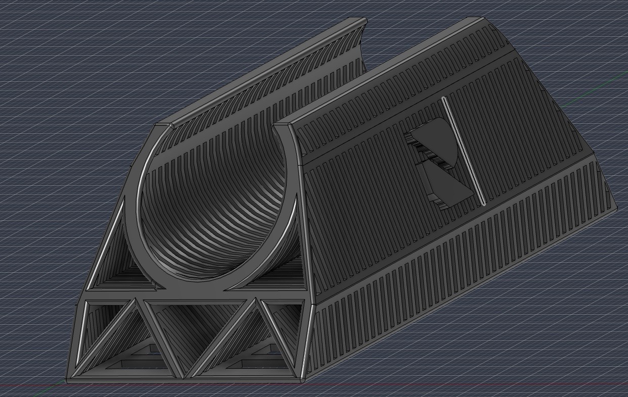 CAD detail of a custom automotive filter base